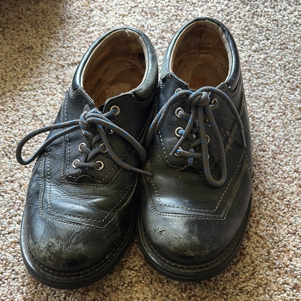 John Fluevog Black Sneakers with Classic Lace-Up Design